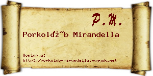 Porkoláb Mirandella névjegykártya